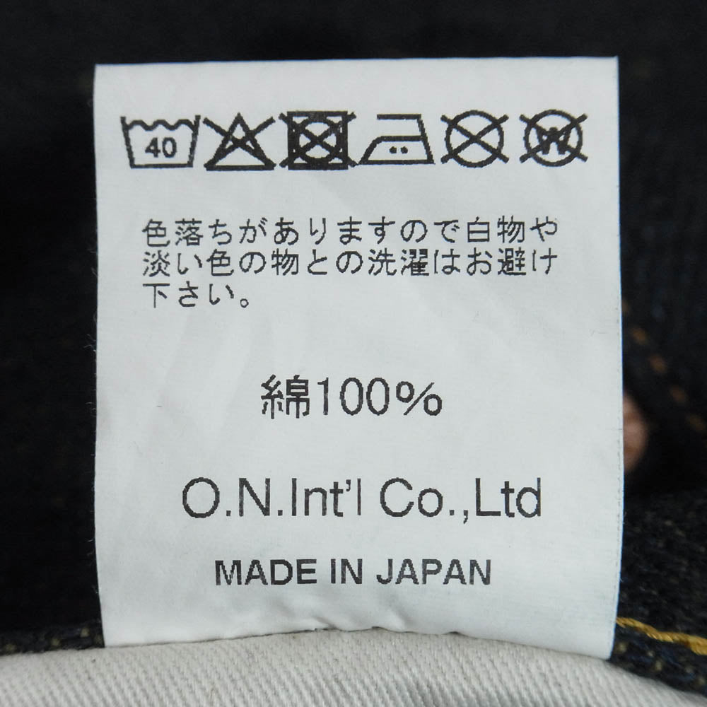 ONI DENIM 鬼デニム ONI 288ZR-OLV 20oz シークレットデニム 緯糸オリーブ ジーンズ デニムパンツ インディゴブルー系 32【極上美品】【中古】