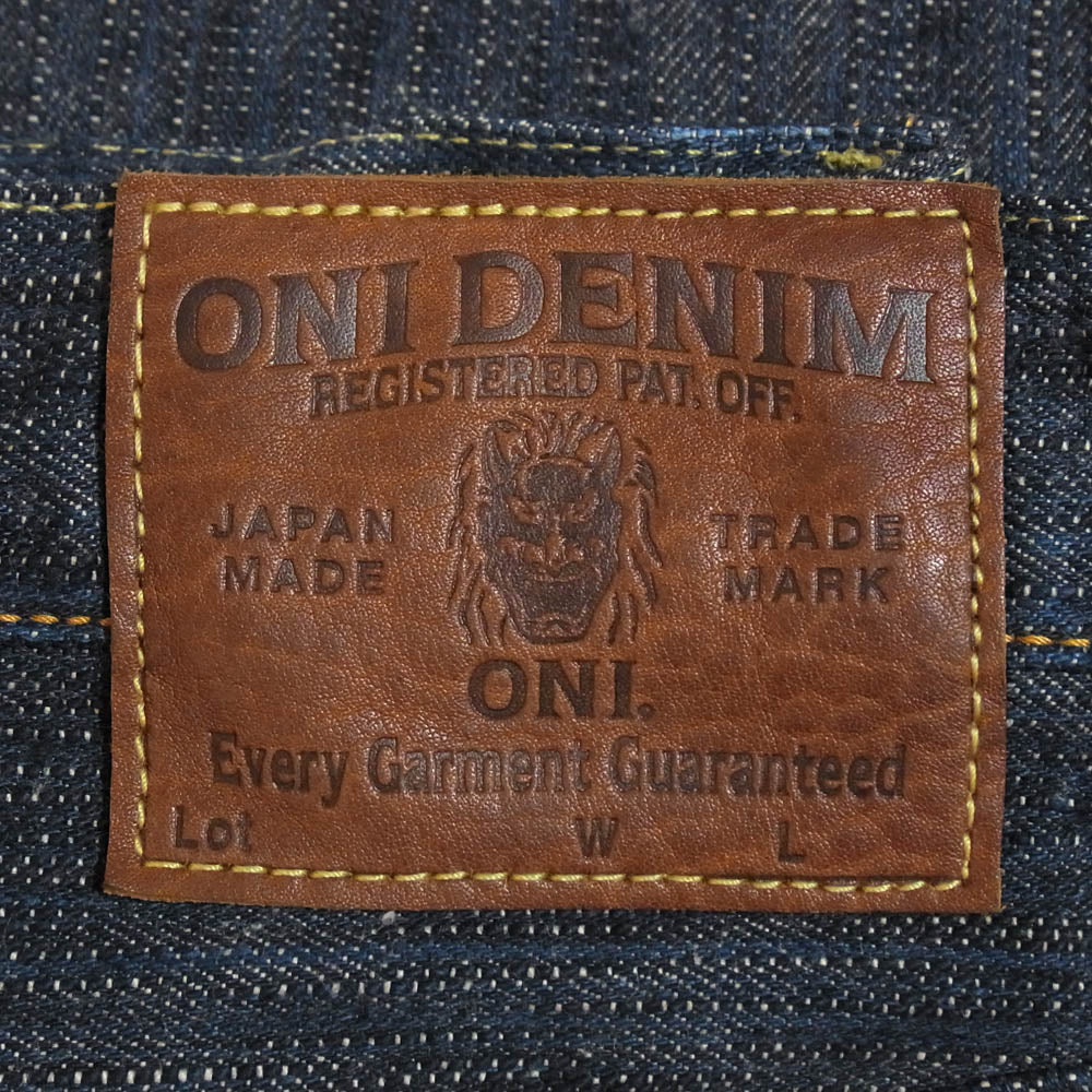 ONI DENIM 鬼デニム ONI 200-鬼KASE 16oz Wide Straight 枷 かせ染め ワイドストレート デニム パンツ インディゴブルー系 32【極上美品】【中古】