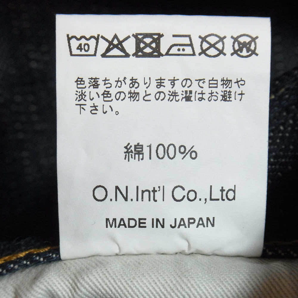 ONI DENIM 鬼デニム ONI 200-鬼KASE 16oz Wide Straight 枷 かせ染め ワイドストレート デニム パンツ インディゴブルー系 32【極上美品】【中古】