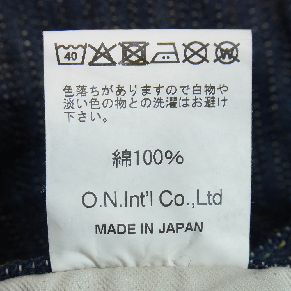 ONI DENIM 鬼デニム ONI 200-鬼KASE 16oz Wide Straight 枷 かせ染め ワイドストレート デニム パンツ インディゴブルー系 34【極上美品】【中古】