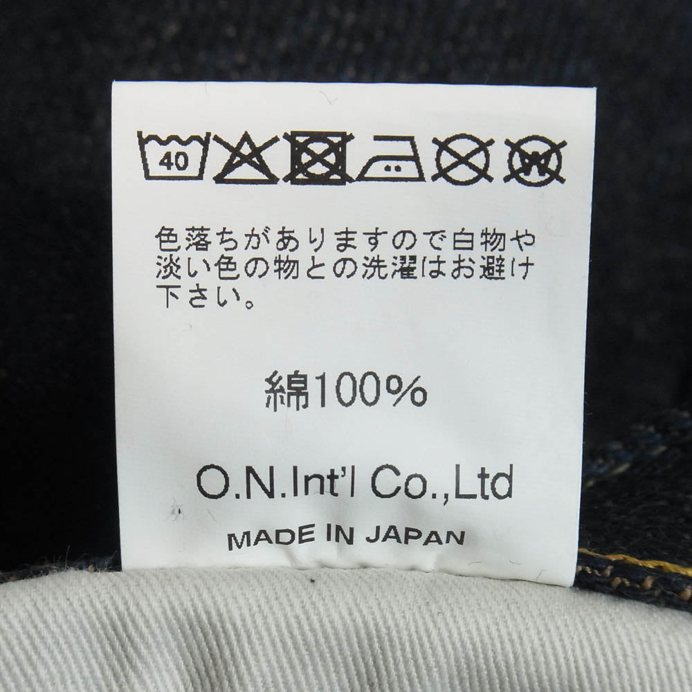 ONI DENIM 鬼デニム ONI 288ZR-LBR 20oz シークレットデニム 緯糸ライトブラウン ジーンズ デニムパンツ インディゴブルー系 32【極上美品】【中古】