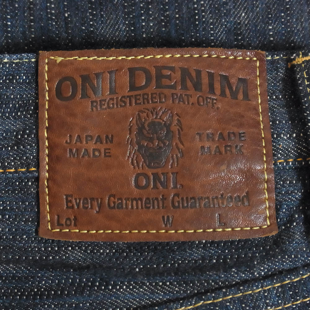 ONI DENIM 鬼デニム ONI 270-鬼KASE 16oz Natural Indigo ONIKASE New Regular Straight 枷 かせ染め レギュラー ストレート デニム パンツ インディゴブルー系 32【極上美品】【中古】