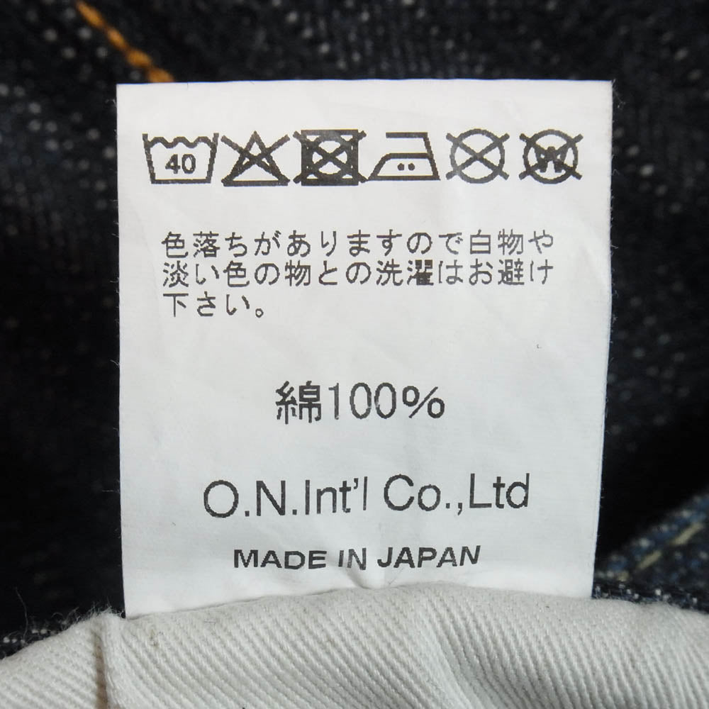 ONI DENIM 鬼デニム ONI 270-鬼KASE 16oz Natural Indigo ONIKASE New Regular Straight 枷 かせ染め レギュラー ストレート デニム パンツ インディゴブルー系 32【極上美品】【中古】
