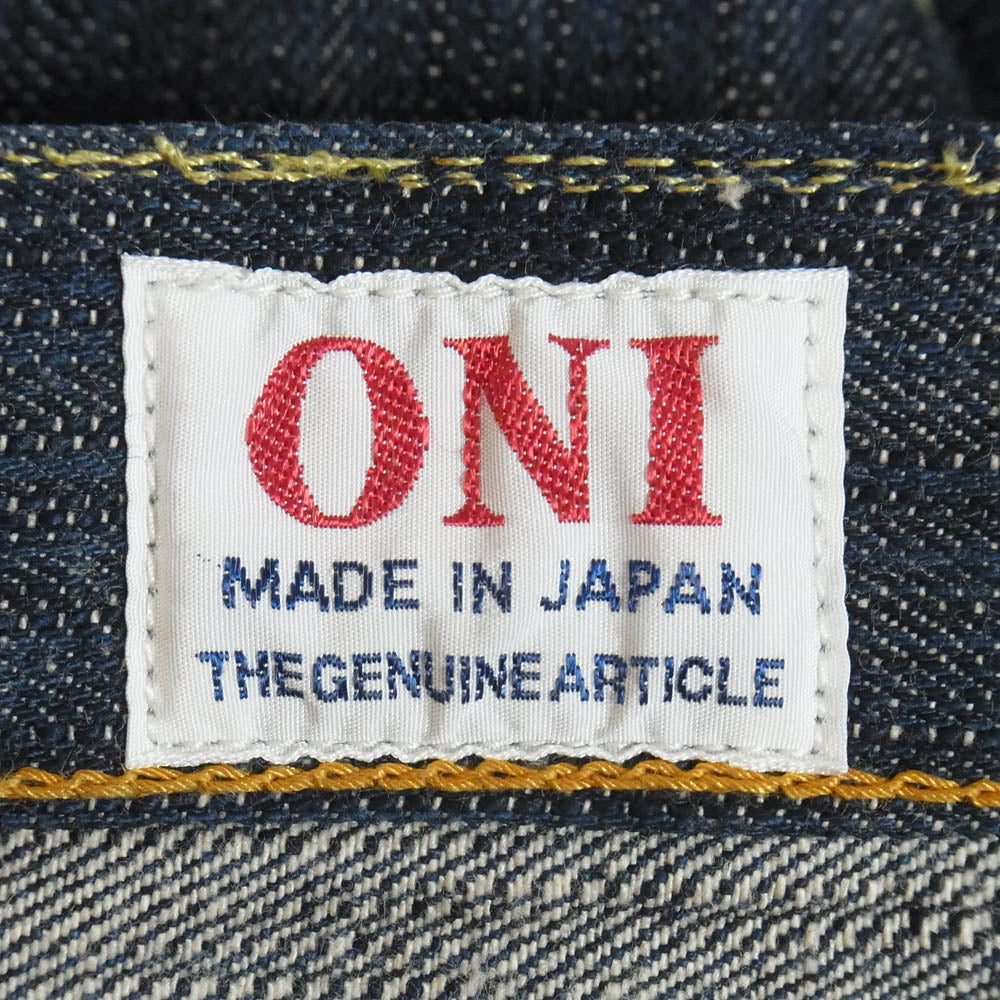 ONI DENIM 鬼デニム ONI 270-鬼KASE 16oz Natural Indigo ONIKASE New Regular Straight 枷 かせ染め レギュラー ストレート デニム パンツ インディゴブルー系 32【極上美品】【中古】