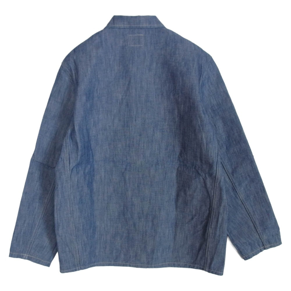 ONI DENIM 鬼デニム ONI-03501-SHVCH 13oz Super Heavy Chambray スーパーヘビーシャンブレー ワークジャケット カバーオール インディゴブルー系 40【極上美品】【中古】