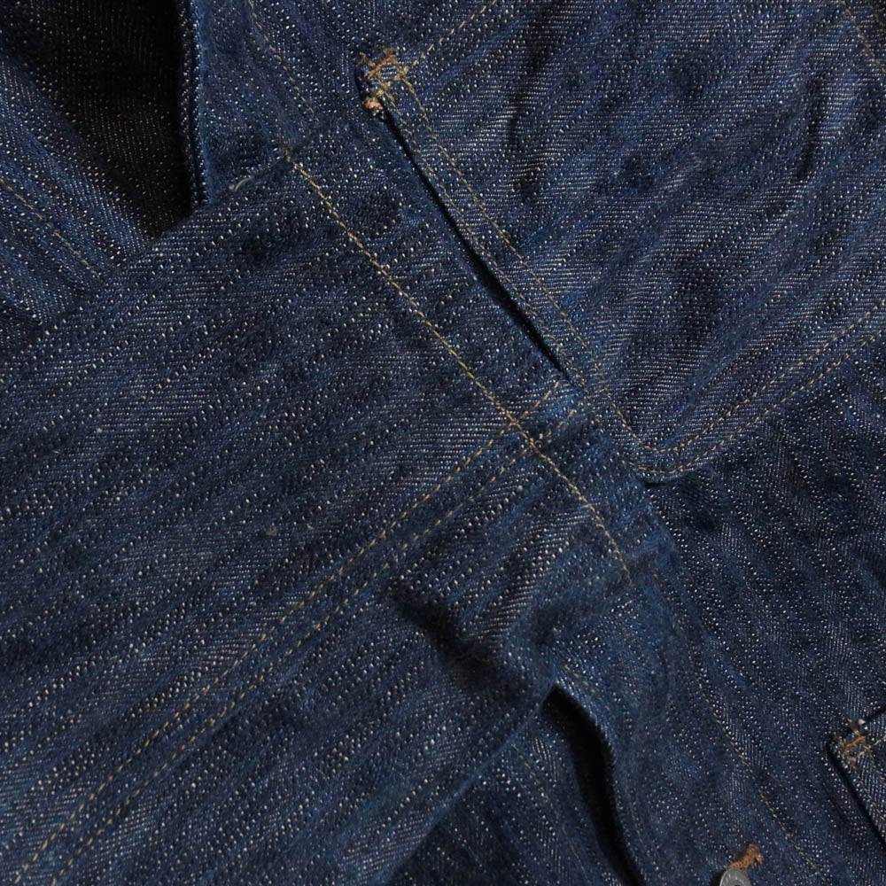 ONI DENIM 鬼デニム ONI-03502-鬼KASE Coveralls 16oz Natural Indigo ONI-KASE 枷 かせ 染め デニム ジャケット カバーオール インディゴブルー系 42【極上美品】【中古】