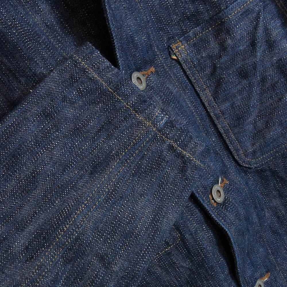 ONI DENIM 鬼デニム ONI-03502-鬼KASE Coveralls 16oz Natural Indigo ONI-KASE 枷 かせ 染め デニム ジャケット カバーオール インディゴブルー系 42【極上美品】【中古】