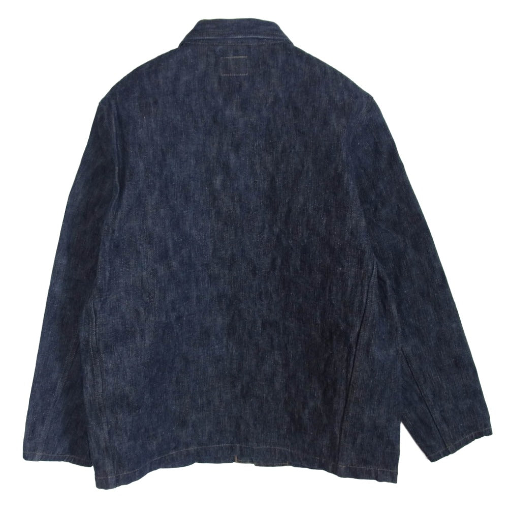 ONI DENIM 鬼デニム ONI-03502-鬼KASE Coveralls 16oz Natural Indigo ONI-KASE 枷 かせ 染め デニム ジャケット カバーオール インディゴブルー系 42【極上美品】【中古】