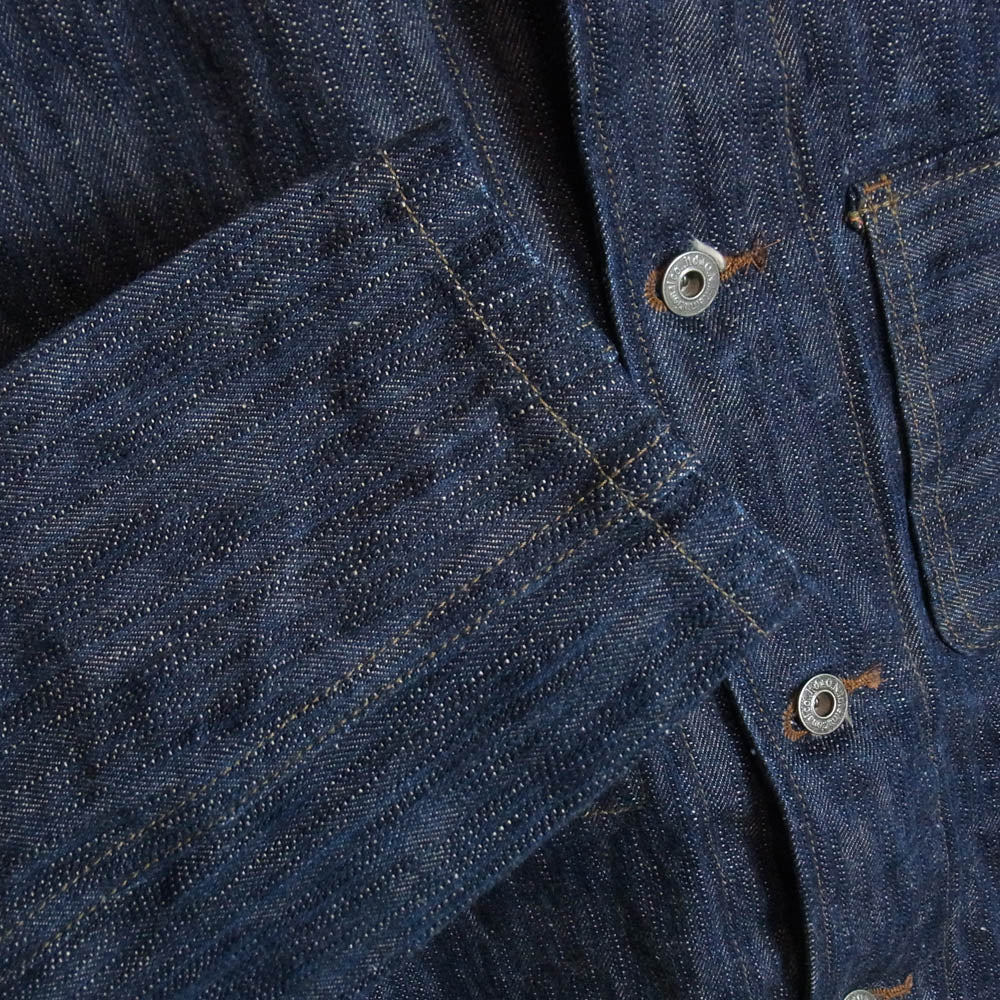 ONI DENIM 鬼デニム ONI-03502-鬼KASE Coveralls 16oz Natural Indigo ONI-KASE 枷 かせ 染め デニム ジャケット カバーオール インディゴブルー系 42【極上美品】【中古】