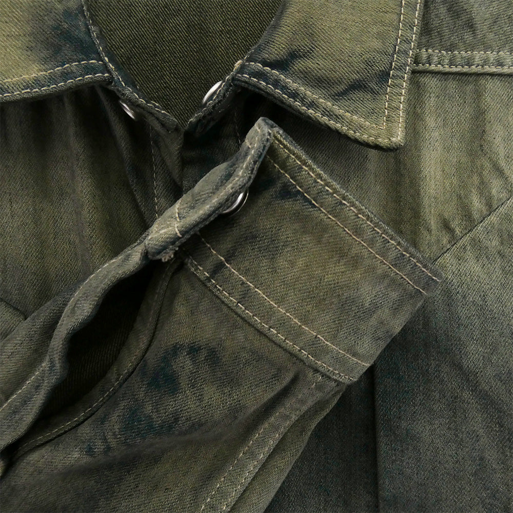 Rick Owens リックオウエンス 25AW RU02E1237-DKDEG FOGPOCKET OUTERSHIRT フォグポケット アウターシャツ デニム ジャケット ダークネイビー系 インディゴブルー系 38 48【美品】【中古】