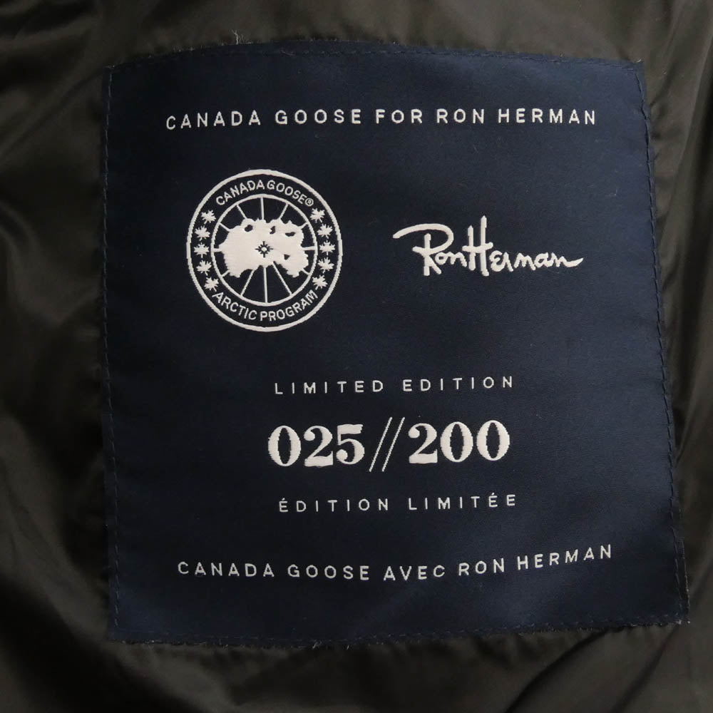 CANADA GOOSE カナダグース 3808MAH ×RON HERMAN 10th Anniversary WYNDHAM PARKA ロンハーマン10周年記念別注 ウィンダムパーカー ダウンジャケット ネイビー系 S【中古】