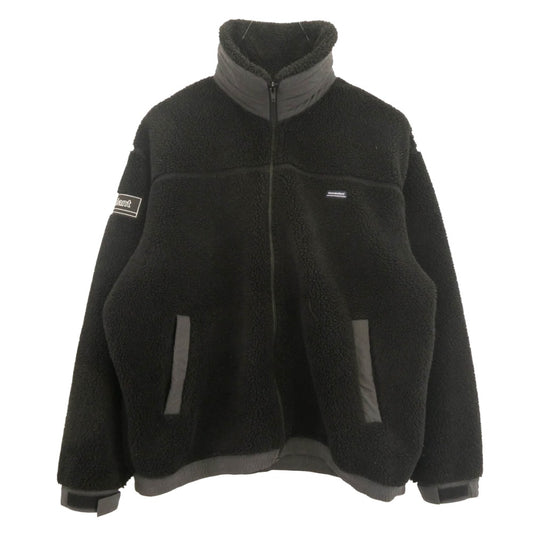 DESCENDANT ディセンダント 222ATDS-JKM02 MANCHOT FLEECE JACKET フルジップ フリース ボア ジャケット ブラック系 1【中古】