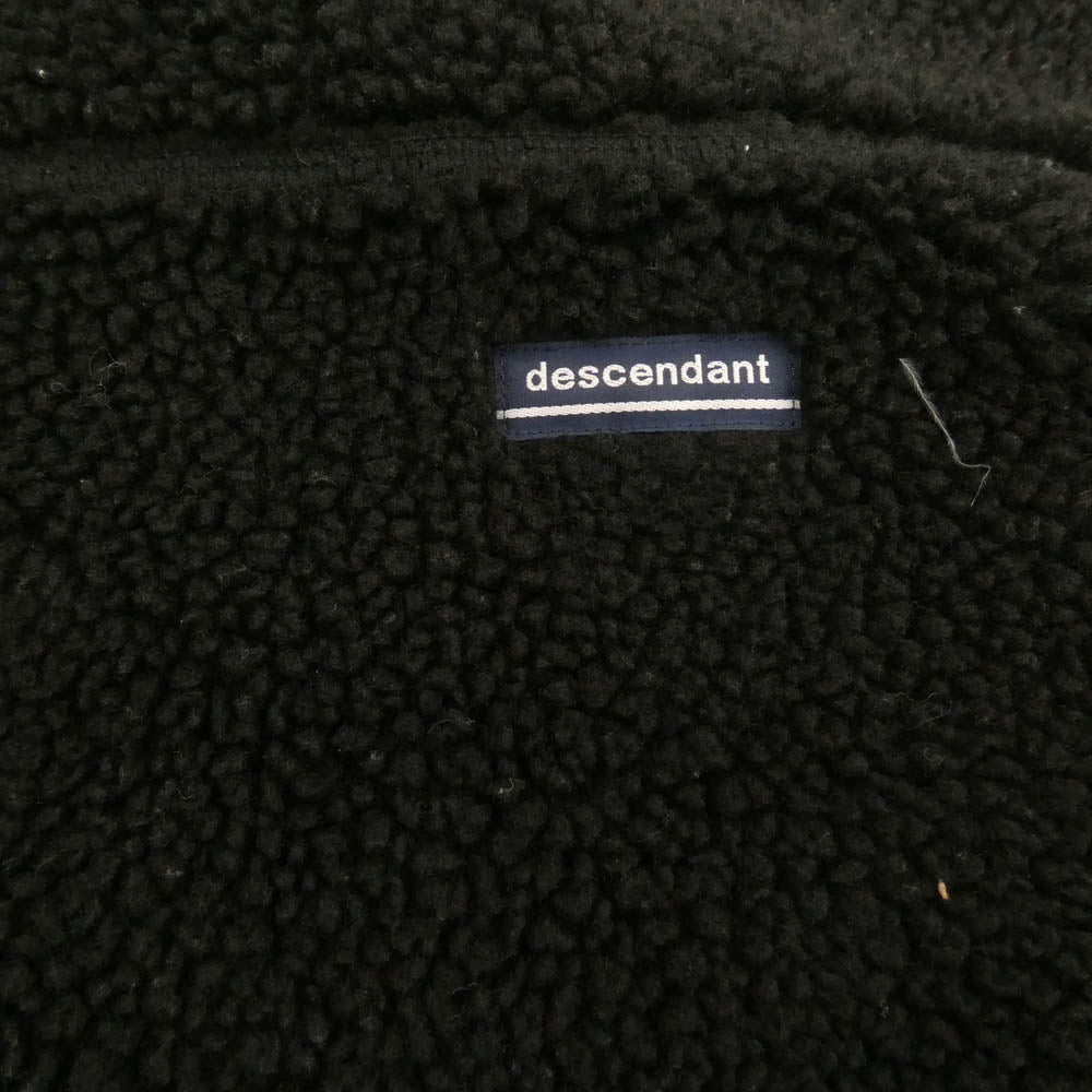 DESCENDANT ディセンダント 222ATDS-JKM02 MANCHOT FLEECE JACKET フルジップ フリース ボア ジャケット ブラック系 1【中古】