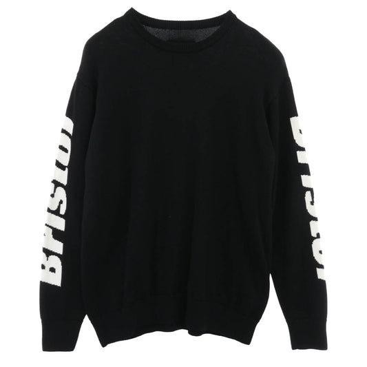 F.C.R.B. エフシーアールビー 24AW FCRB-240088 Authentic sleeve logo sweater オーセンティック スリーブロゴ セーター ブラック系 L【美品】【中古】