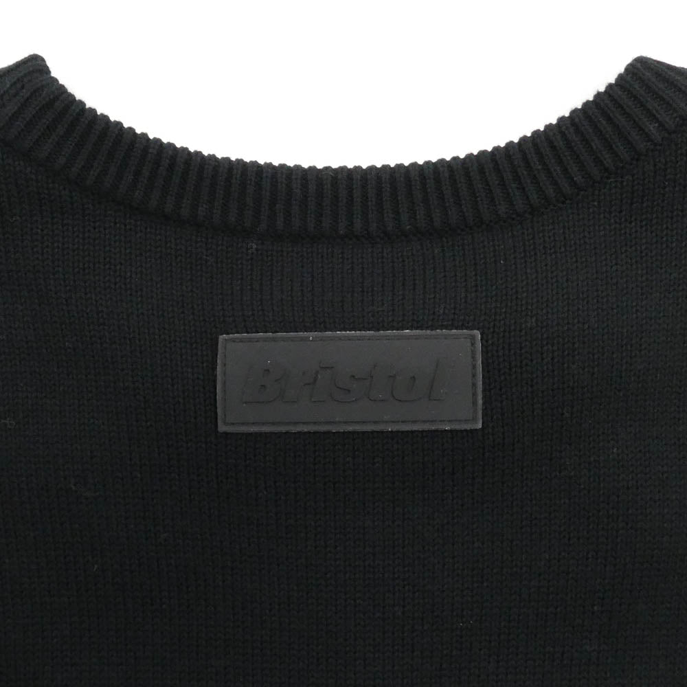F.C.R.B. エフシーアールビー 24AW FCRB-240088 Authentic sleeve logo sweater オーセンティック スリーブロゴ セーター ブラック系 L【美品】【中古】
