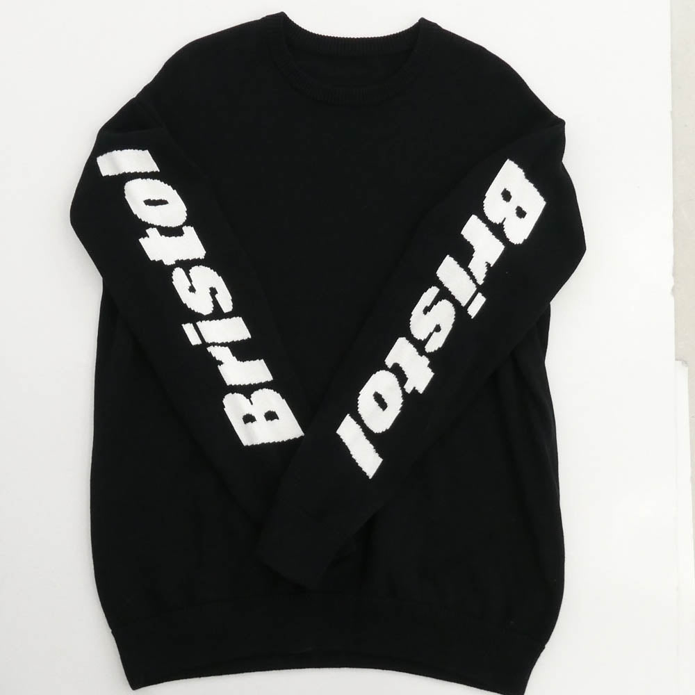 F.C.R.B. エフシーアールビー 24AW FCRB-240088 Authentic sleeve logo sweater オーセンティック スリーブロゴ セーター ブラック系 L【美品】【中古】