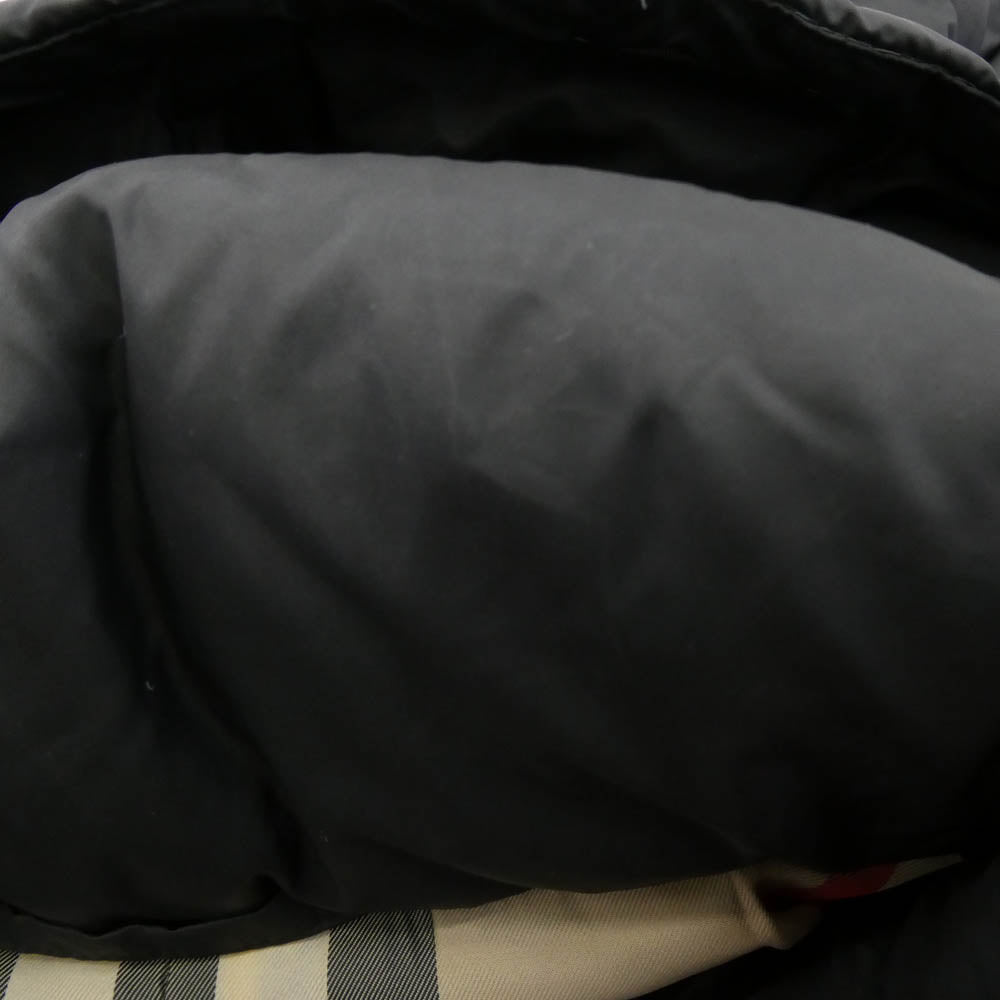 BURBERRY LONDON バーバリー ロンドン B1C10-853-10 フード着脱可 メガノバチェック ダウンコート ジャケット ブラック系 36【中古】