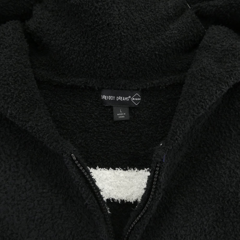 F.C.R.B. エフシーアールビー 23SS SZMCC21931 × BAREFOOT DREAMS ベアフット ドリームス パイル ジップアップ フーディ パーカー ブラック系 L【中古】
