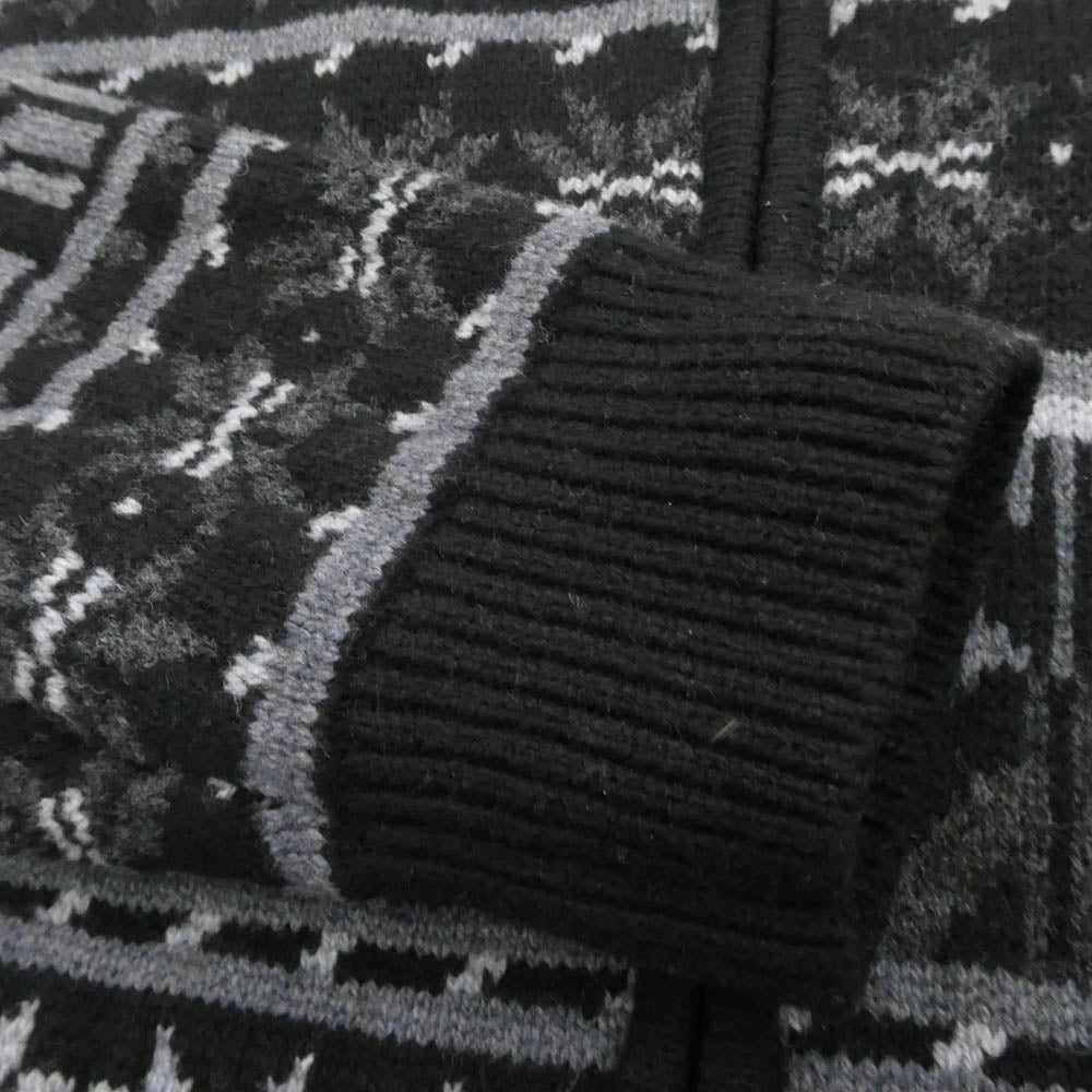 Supreme シュプリーム 22AW NT522121 × THE NORTH FACE Zip Up Hooded Sweater ジップアップ フーデッド セーター ニット パーカー ブラック系 グレー系 L【美品】【中古】