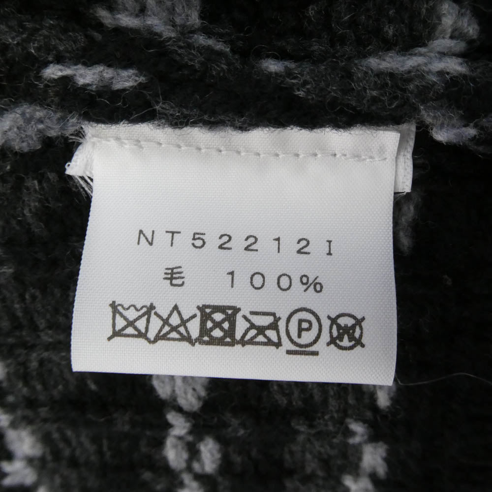 Supreme シュプリーム 22AW NT522121 × THE NORTH FACE Zip Up Hooded Sweater ジップアップ フーデッド セーター ニット パーカー ブラック系 グレー系 L【美品】【中古】
