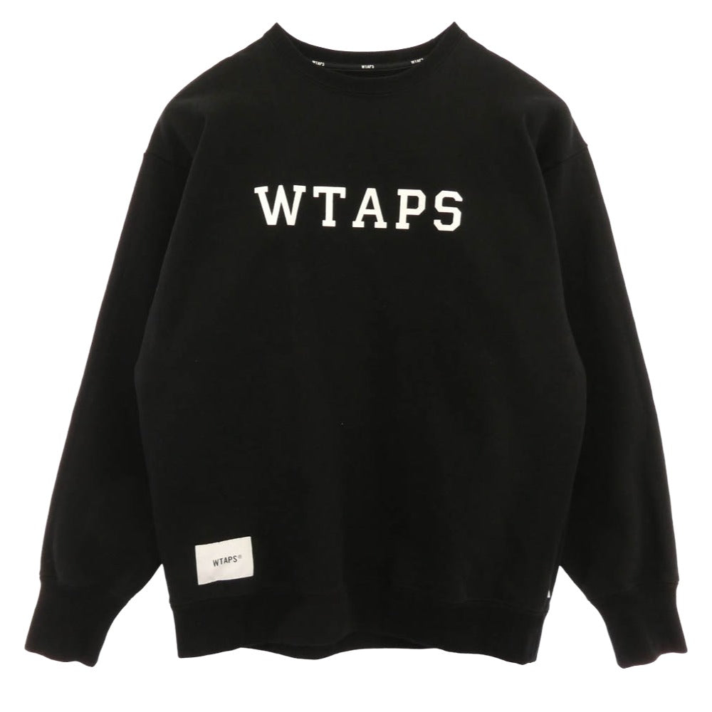 WTAPS ダブルタップス 25SS 251ATDT-CSM03 ACADEMY SWEATER COTTON アカデミー セーター コットン スウェット ブラック ブラック系 3【美品】【中古】