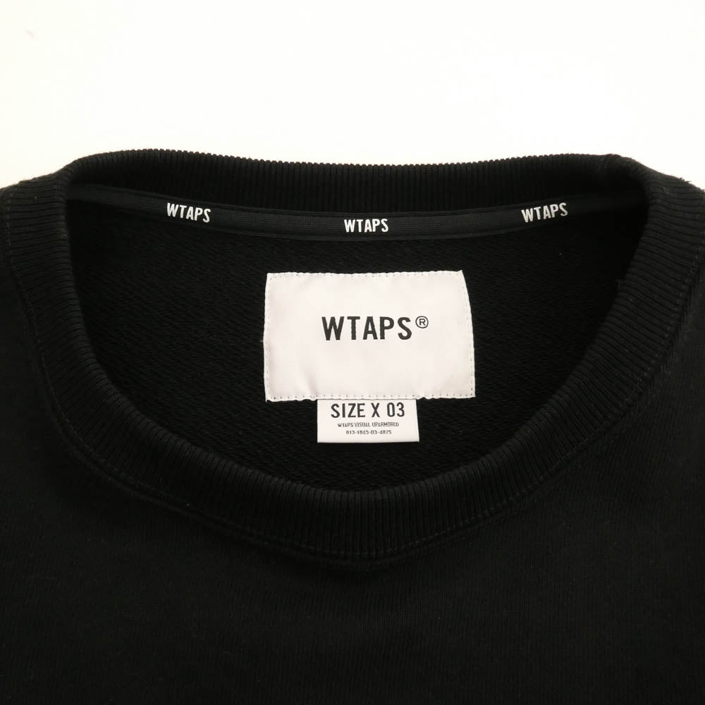 WTAPS ダブルタップス 25SS 251ATDT-CSM03 ACADEMY SWEATER COTTON アカデミー セーター コットン スウェット ブラック ブラック系 3【美品】【中古】