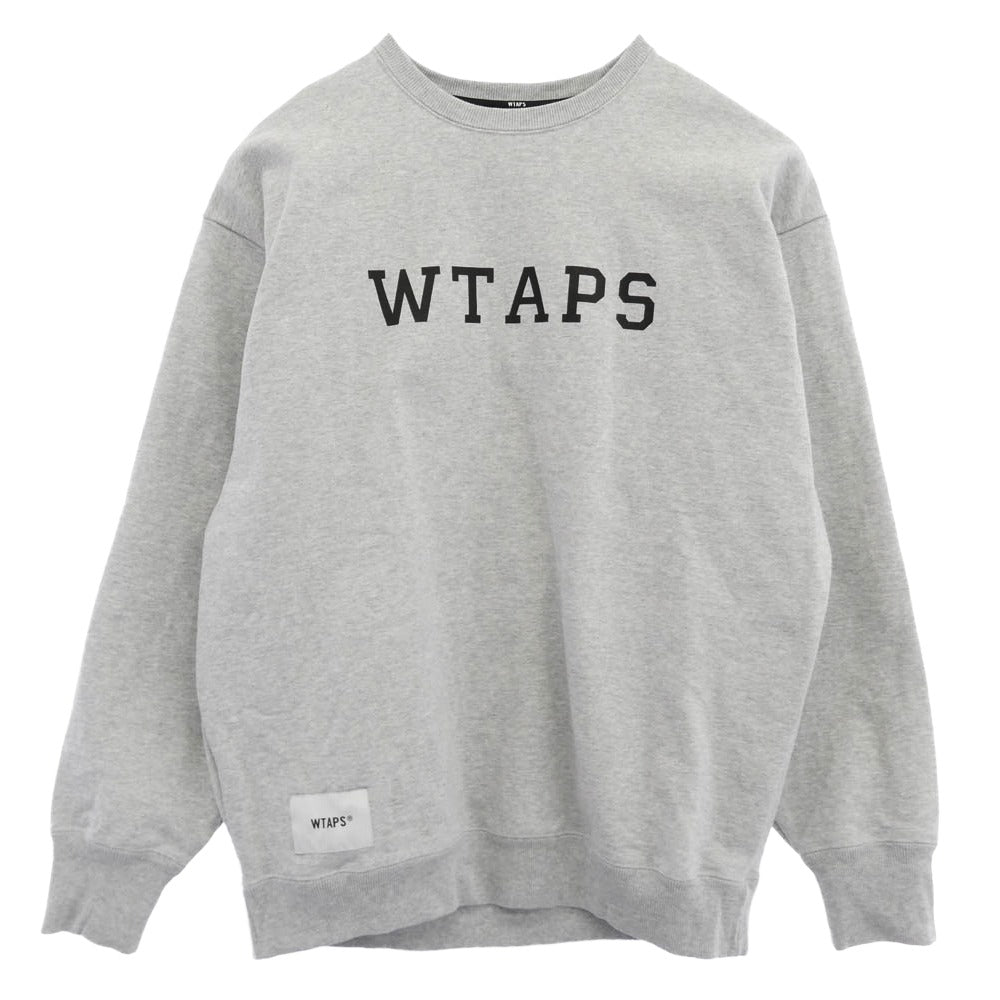 WTAPS ダブルタップス 25SS 251ATDT-CSM03 ACADEMY SWEATER COTTON アカデミー セーター コットン スウェット グレー グレー系 3【美品】【中古】