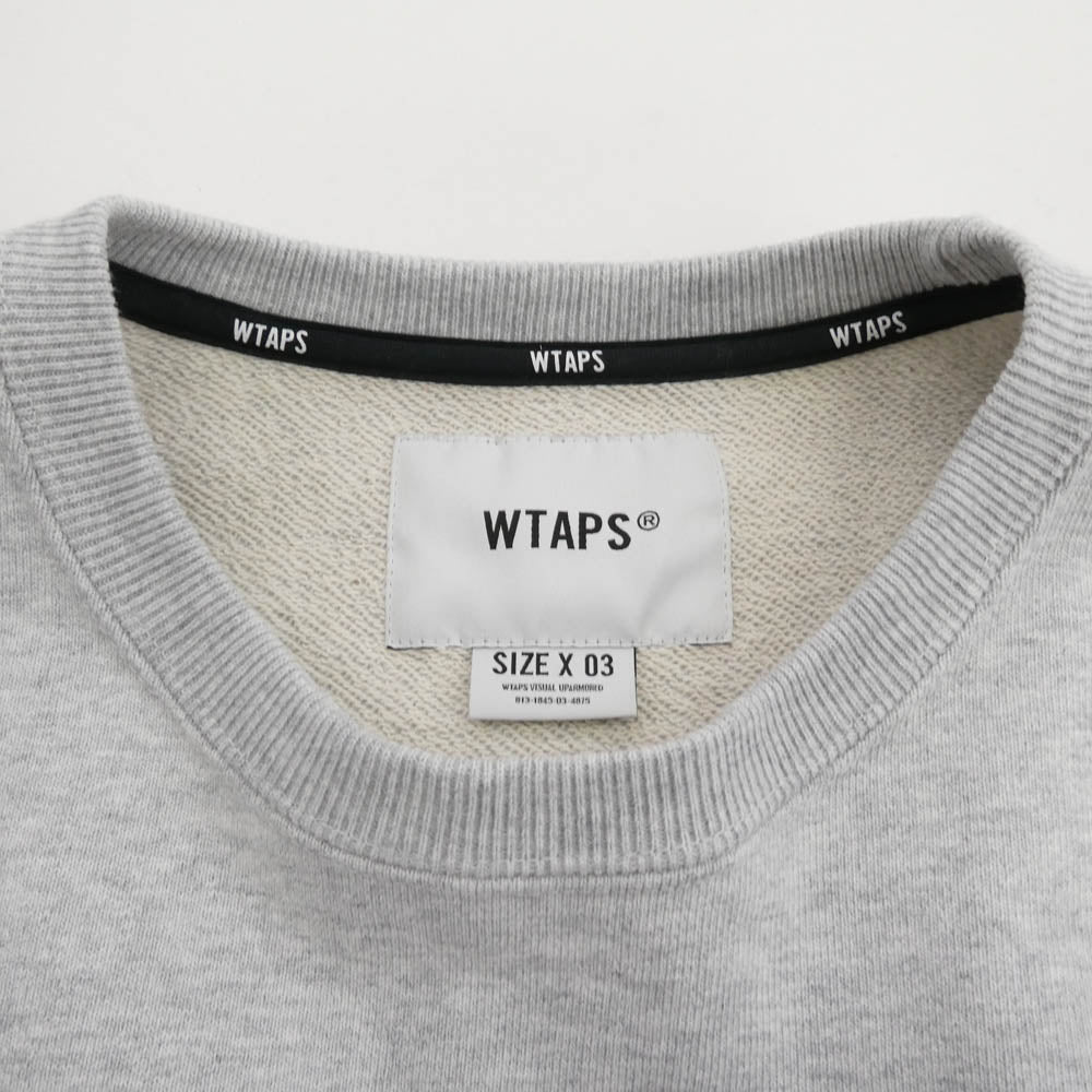 WTAPS ダブルタップス 25SS 251ATDT-CSM03 ACADEMY SWEATER COTTON アカデミー セーター コットン スウェット グレー グレー系 3【美品】【中古】