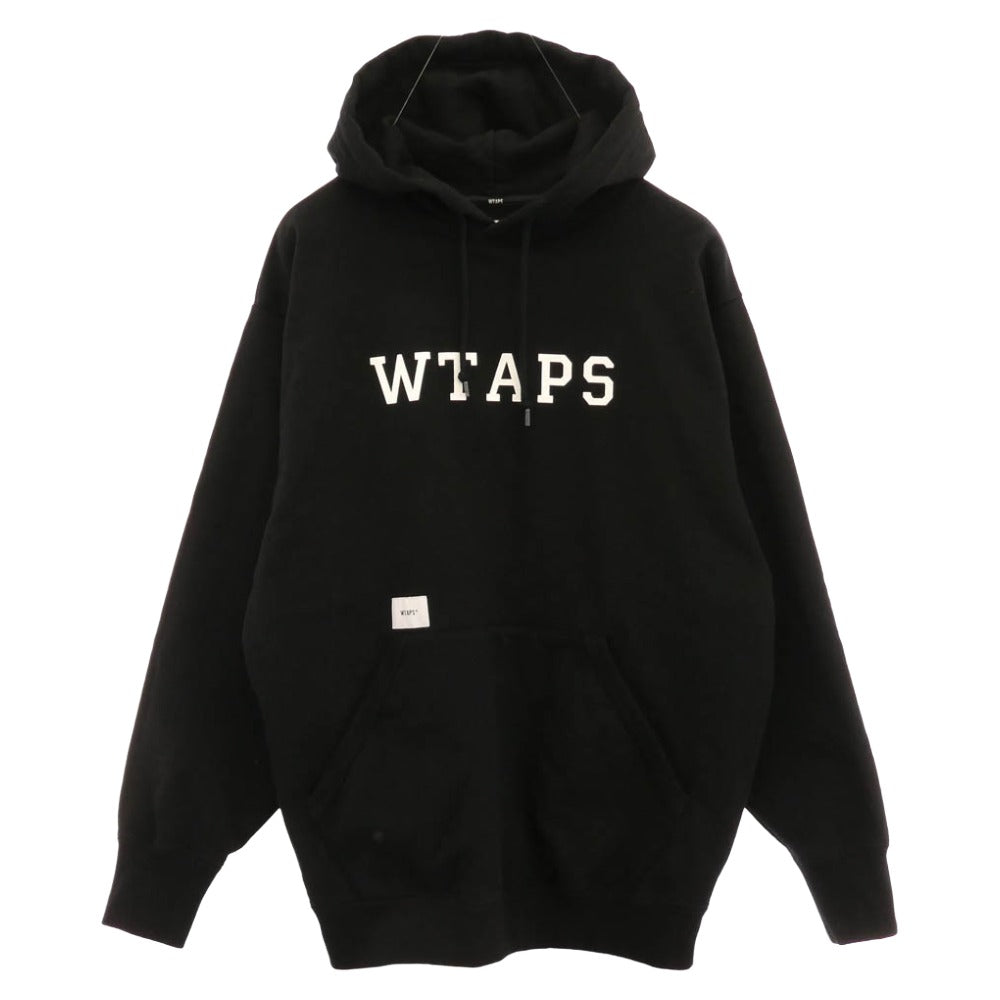 WTAPS ダブルタップス 25SS 251ATDT-CSM04 ACADEMY HOODY COTTON アカデミー フーディー コットン パーカー ブラック ブラック系 3【美品】【中古】