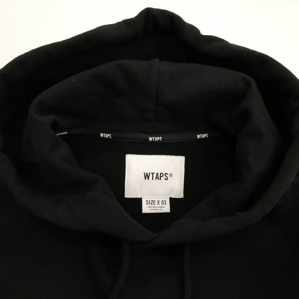 WTAPS ダブルタップス 25SS 251ATDT-CSM04 ACADEMY HOODY COTTON アカデミー フーディー コットン パーカー ブラック ブラック系 3【美品】【中古】