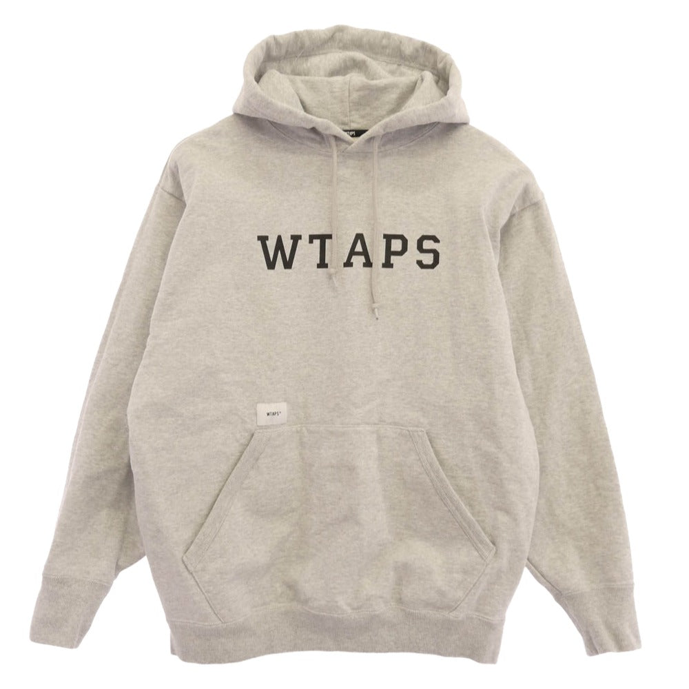 WTAPS ダブルタップス 25SS 251ATDT-CSM04 ACADEMY HOODY COTTON アカデミー フーディー コットン パーカー グレー グレー系 3【美品】【中古】
