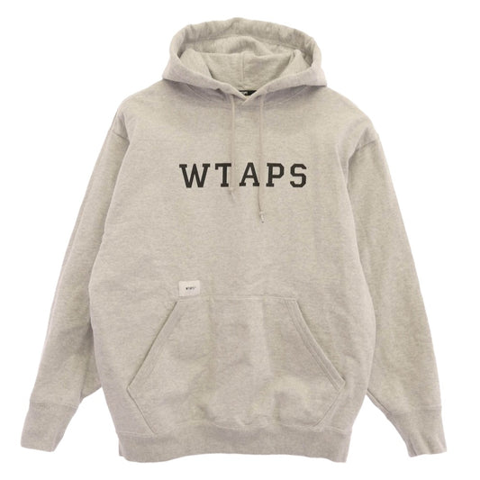 WTAPS ダブルタップス 25SS 251ATDT-CSM04 ACADEMY HOODY COTTON アカデミー フーディー コットン パーカー グレー グレー系 3【美品】【中古】