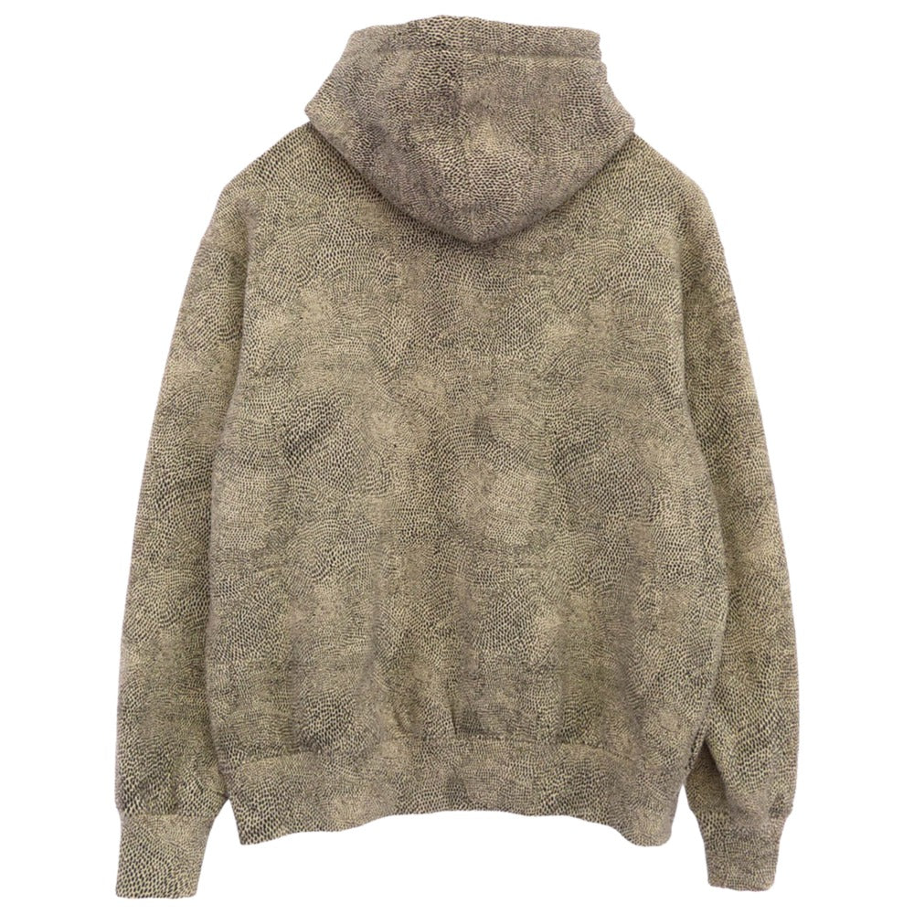 Supreme シュプリーム 25SS Small Box Hooded Sweatshirt Snakeskin スモールボックスロゴ プルオーバーパーカー フーディー スネークスキン ブラック系 ホワイト系 M【美品】【中古】