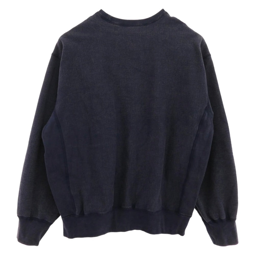 Supreme シュプリーム 25SS Washed Box Logo Crewneck Sweat shirt ウォッシュド ボックス ロゴ クルーネック スウェット シャツ ネイビー ネイビー系 L【極上美品】【中古】