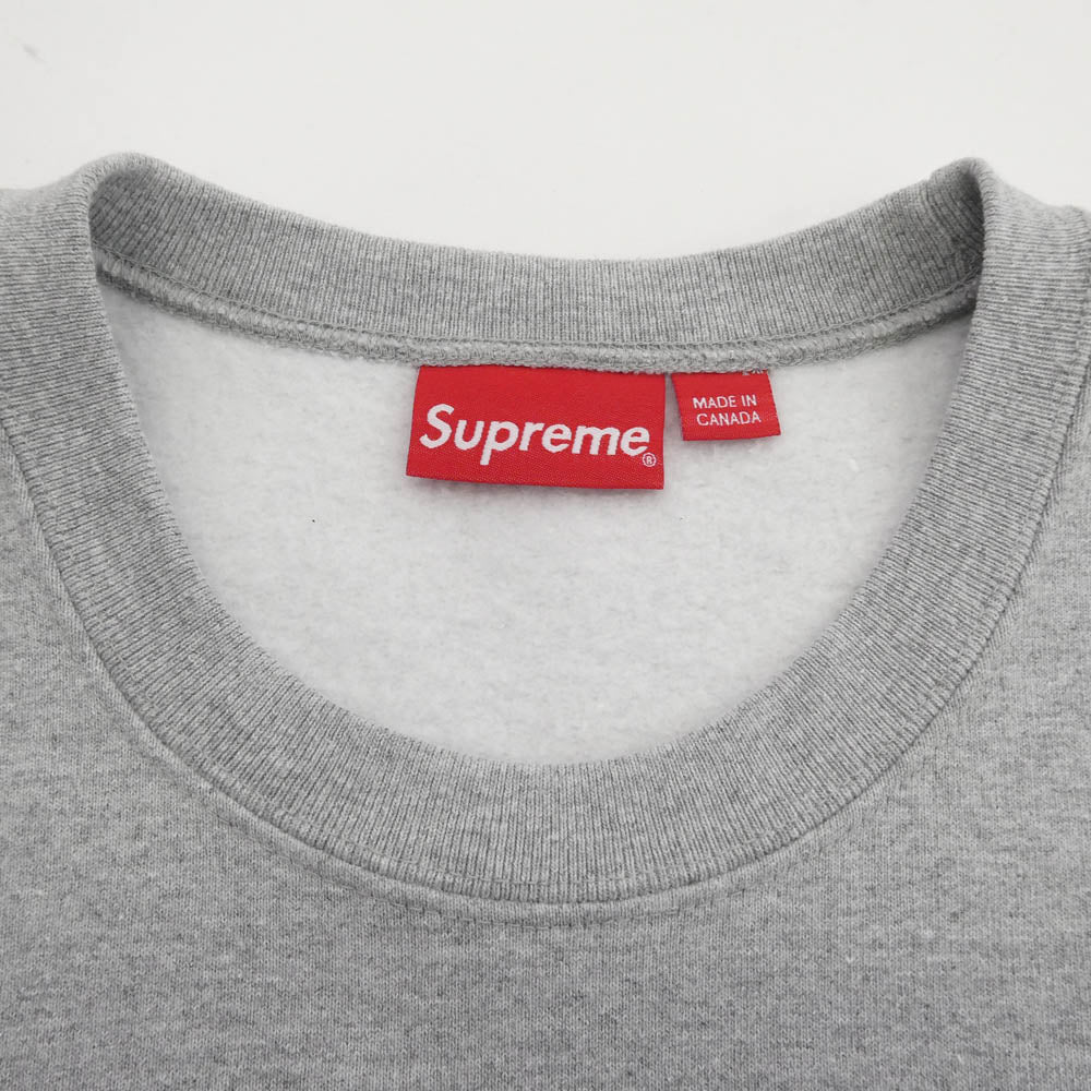 Supreme シュプリーム 22AW Box Logo Crewneck Sweat shirt ボックス ロゴ クルーネック スウェット シャツ ヘザーグレー グレー系 L【美品】【中古】