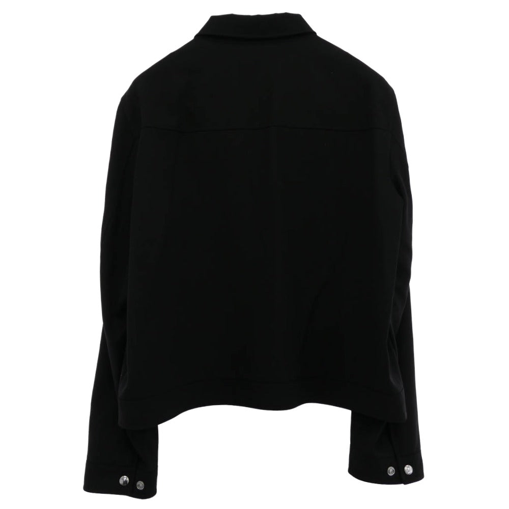 CELINE セリーヌ C447204 2409 イタリア製 トリンオンフ刺繍 スイングトップ ジップアップ ジャケット ブルゾン ブラック系 54【極上美品】【中古】