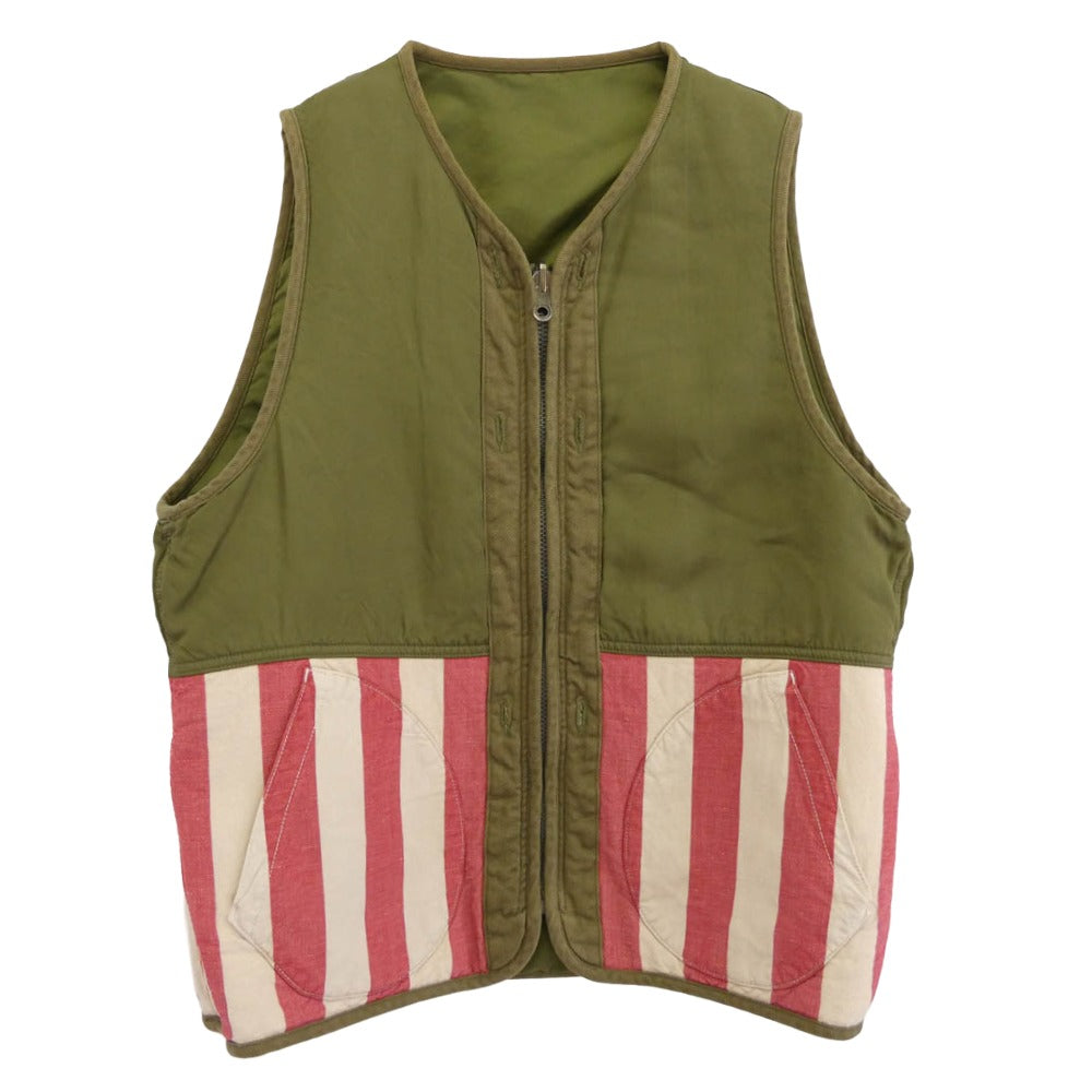 VISVIM ビズビム 20SS 0120105013025 IRIS LINER VEST リバーシブル アイリス ライナー ベスト カーキ系 3【中古】