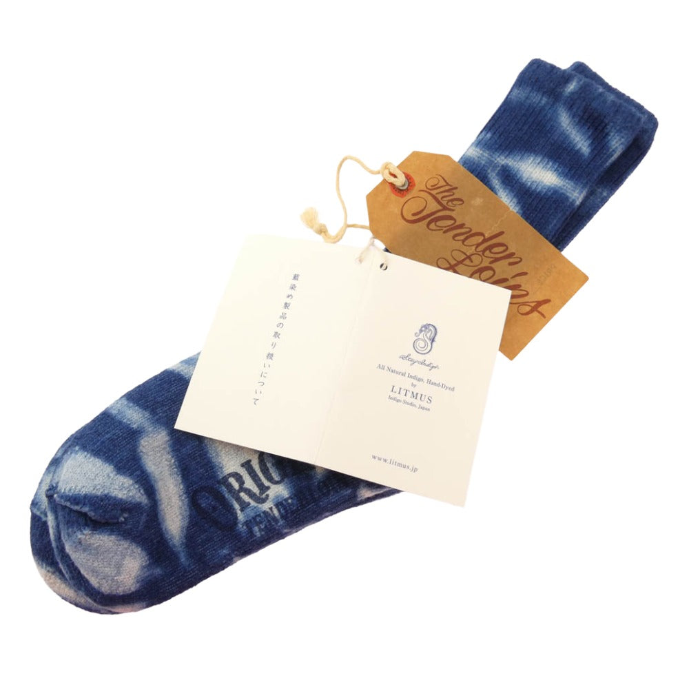 TENDERLOIN テンダーロイン LITMUS SOX TIE DYE タイダイ ソックス 靴下 ネイビー系 表記なし【新古品】【未使用】【中古】