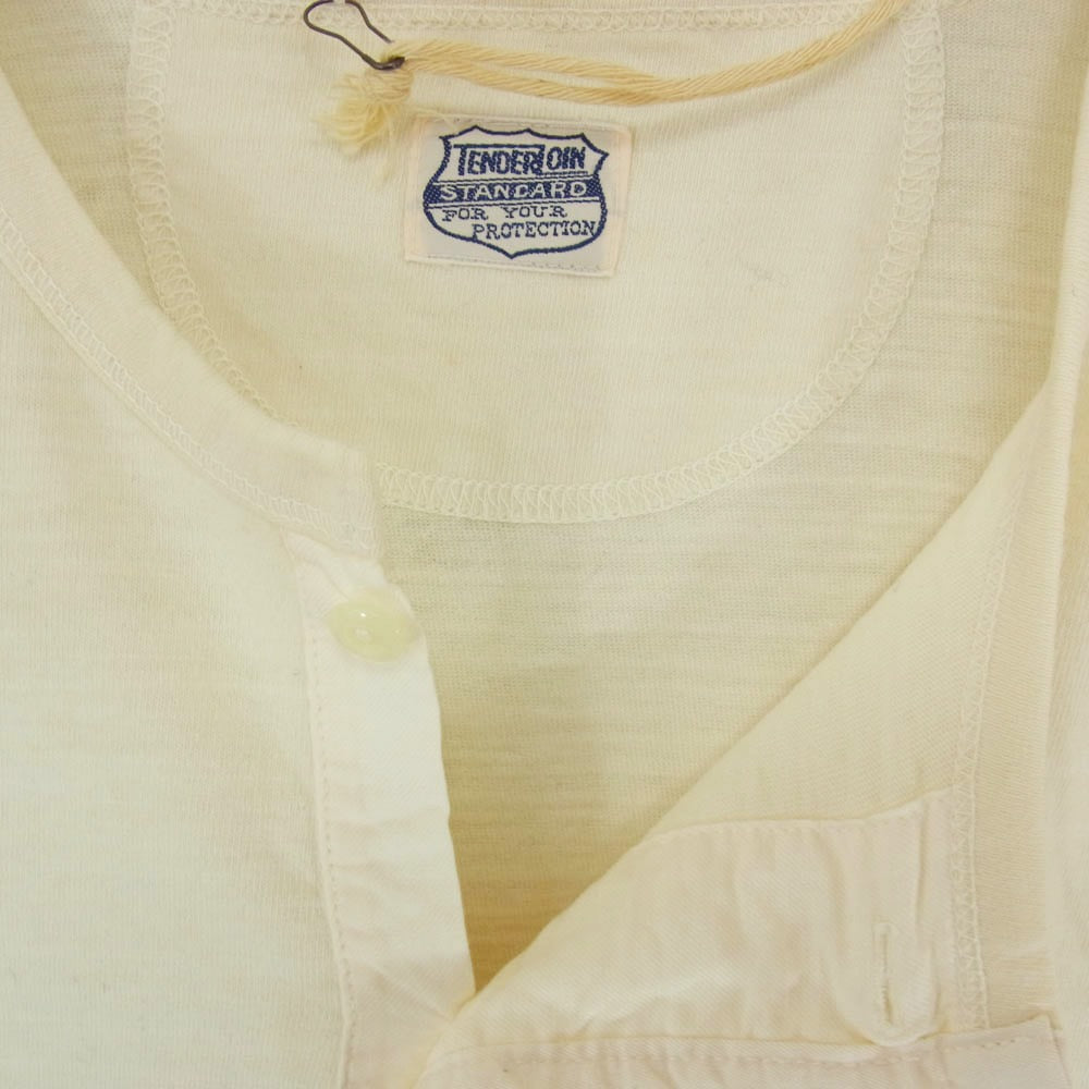 TENDERLOIN テンダーロイン T-HENRY S ヘンリーネック 半袖 Tシャツ オフホワイト系 M【中古】