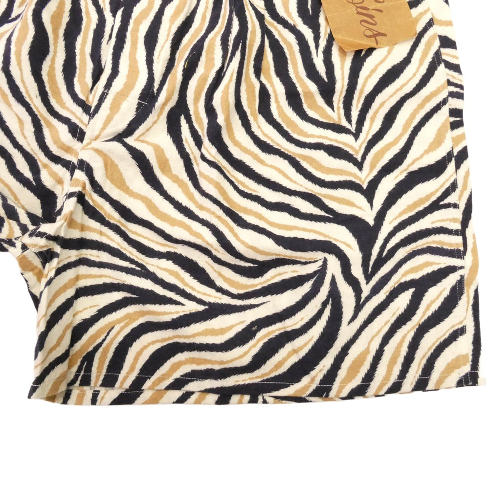 TENDERLOIN テンダーロイン T-TRUNKS A ZEBRA ゼブラ フランネル トランクス ショーツ ハーフパンツ M【新古品】【未使用】【中古】