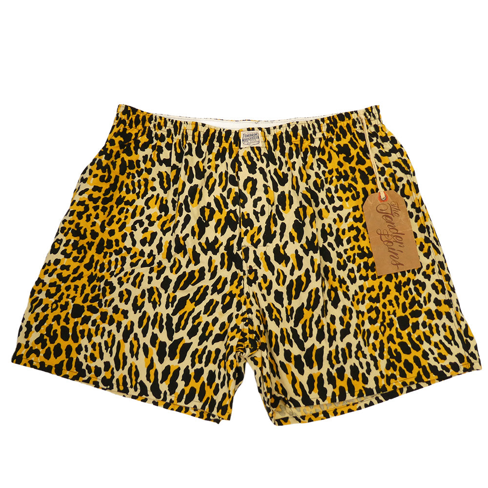 TENDERLOIN テンダーロイン T-TRUNKS A LEOPARDO レオパード フランネル トランクス ショーツ ハーフパンツ イエロー系 ブラック系 M【新古品】【未使用】【中古】