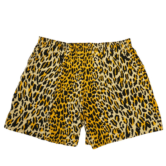 TENDERLOIN テンダーロイン T-TRUNKS A LEOPARDO レオパード フランネル トランクス ショーツ ハーフパンツ イエロー系 ブラック系 M【新古品】【未使用】【中古】