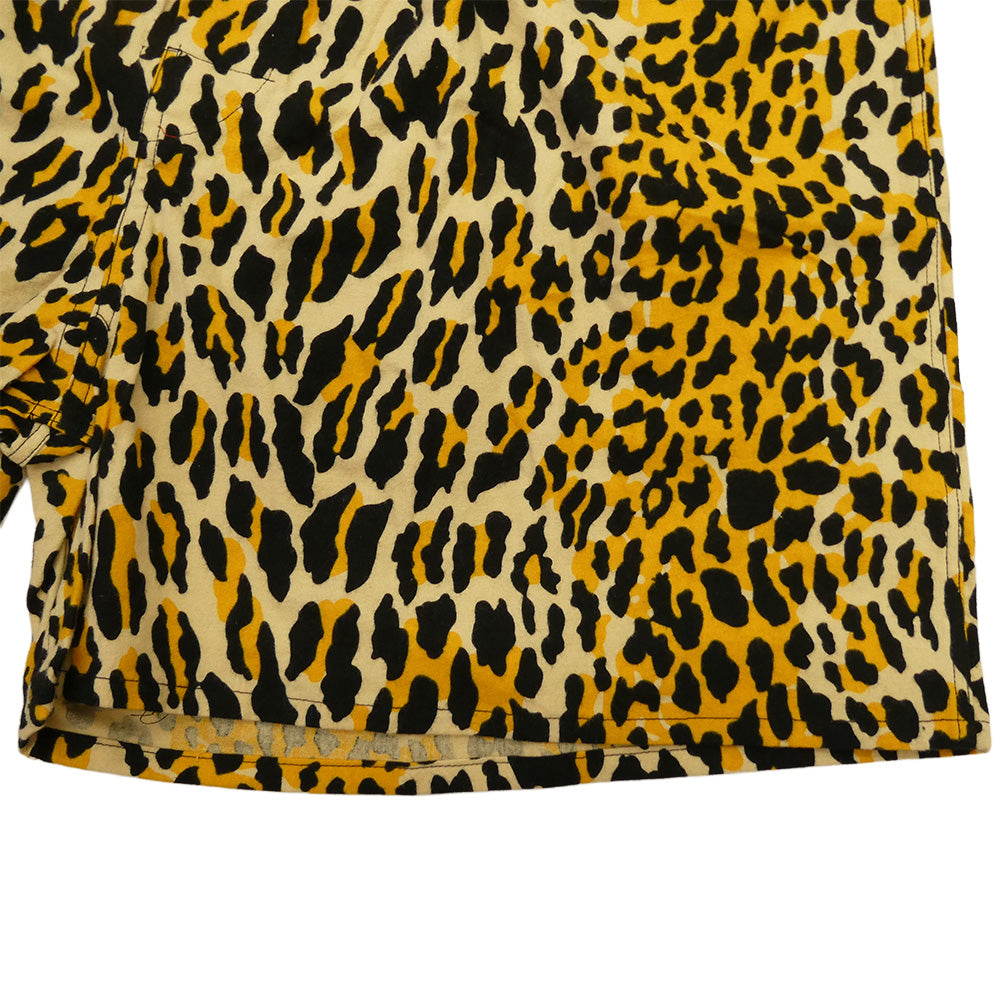 TENDERLOIN テンダーロイン T-TRUNKS A LEOPARDO レオパード フランネル トランクス ショーツ ハーフパンツ イエロー系 ブラック系 M【新古品】【未使用】【中古】