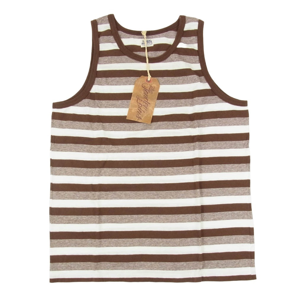 TENDERLOIN テンダーロイン T-BORDER TANK ボーダー タンクトップ ブラウン系 L【美品】【中古】