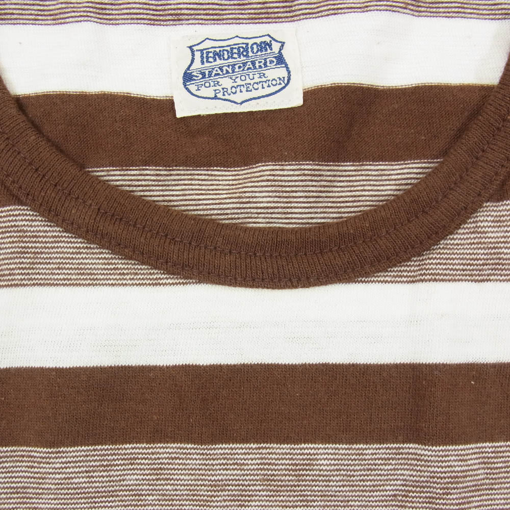 TENDERLOIN テンダーロイン T-BORDER TANK ボーダー タンクトップ ブラウン系 L【美品】【中古】