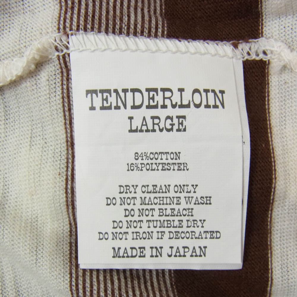 TENDERLOIN テンダーロイン T-BORDER TANK ボーダー タンクトップ ブラウン系 L【美品】【中古】