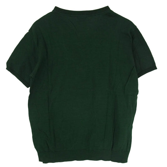 TENDERLOIN テンダーロイン T-RIDGE V Vネック 半袖 ニットTシャツ グリーン系 M【中古】