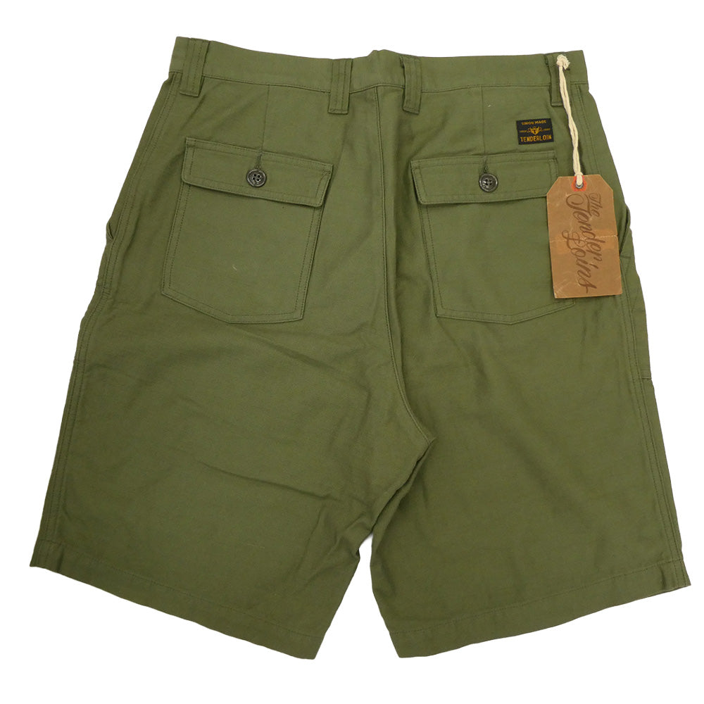 TENDERLOIN テンダーロイン T-ARMY SHORTS アーミー ショーツ ハーフパンツ カーキグリーン オリーブグリーン系 M【美品】【中古】