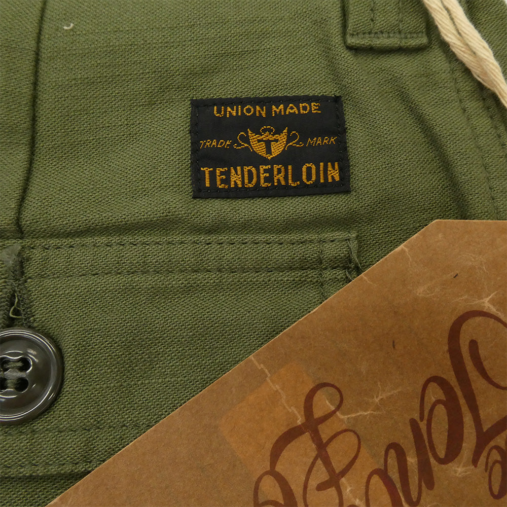TENDERLOIN テンダーロイン T-ARMY SHORTS アーミー ショーツ ハーフパンツ カーキグリーン オリーブグリーン系 M【美品】【中古】