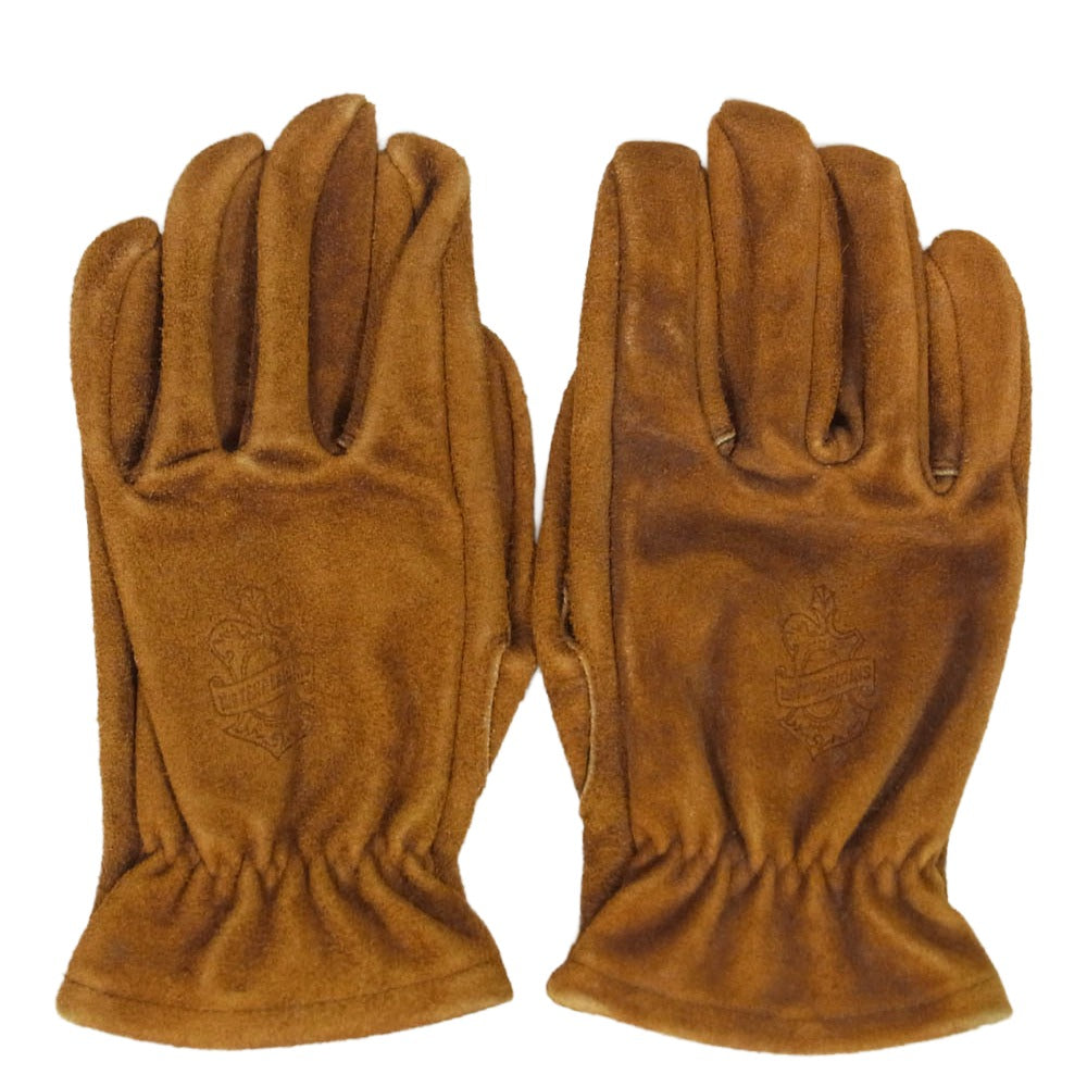 TENDERLOIN テンダーロイン T-GLOVES SUEDE スエードレザー グローブ 手袋 ブラウン系 M【中古】